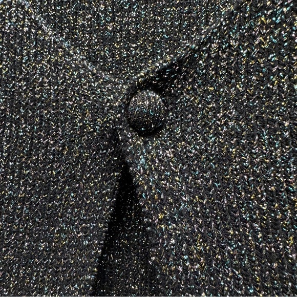 Balenciaga Black Metallic Knit Cardigan Sweater - Picture 6 of 11